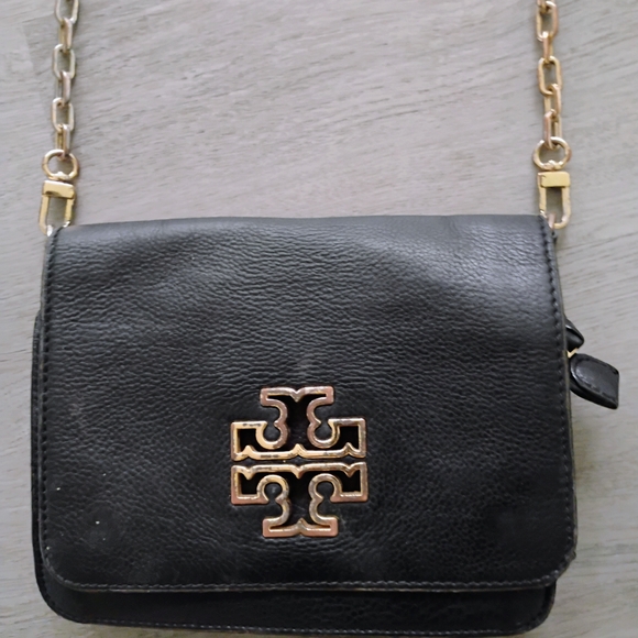 Tory Burch Black Crossbody Bag with Gold Accents - Picture 1 of 11